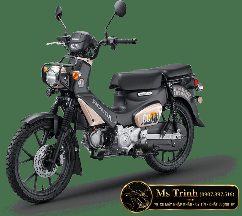 Honda CC110 Special Version góc ba phần tư nổi bật tem CC110 và sắc đen kem Honda CC110 Special Version góc ba phần tư nổi bật tem CC110 và sắc đen kem