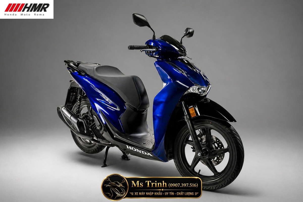 Honda Sh150 Vetro BLue 2026 made in Italia với thiết kế yên xe sang trọng chuẩn scooter luxury Ý
