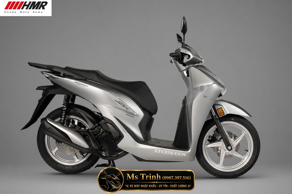 Honda SH150i 2026 màu bạc nhập Ý Special Edition với thiết kế satin sang trọng chuẩn châu Âu