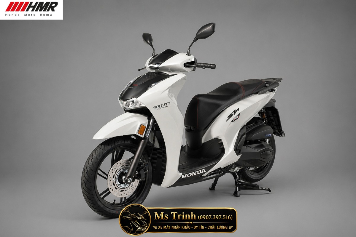 Honda SH350i nhập Ý 2026 màu xám bóng mang phong cách luxury dành cho giới thành đạt