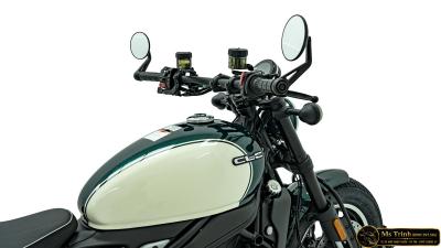 CFMOTO 450 CLC AMT 2026 trắng xanh Cruiser yên thấp 705 mm, số tự động nam nữ đều dễ cầm lái