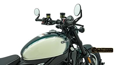 CFMOTO 450 CLC AMT 2026 trắng xanh Cruiser yên thấp 705 mm, số tự động nam nữ đều dễ cầm lái