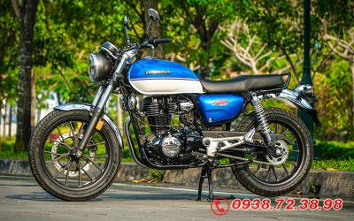 Chất ngất ngây với phiên bản Honda CB350 H'ness 2021 DLX Pro màu xanh trắng 