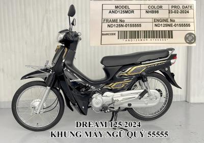 Dream 125 2024 mới, khung máy ngũ quý 5555, hồ sơ HQ cầm tay