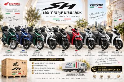 SH150 Ý 2026 màu nào đẹp? Vetro Green, Blue, 2 in 1 hay trắng, đen, đỏ, bạc?